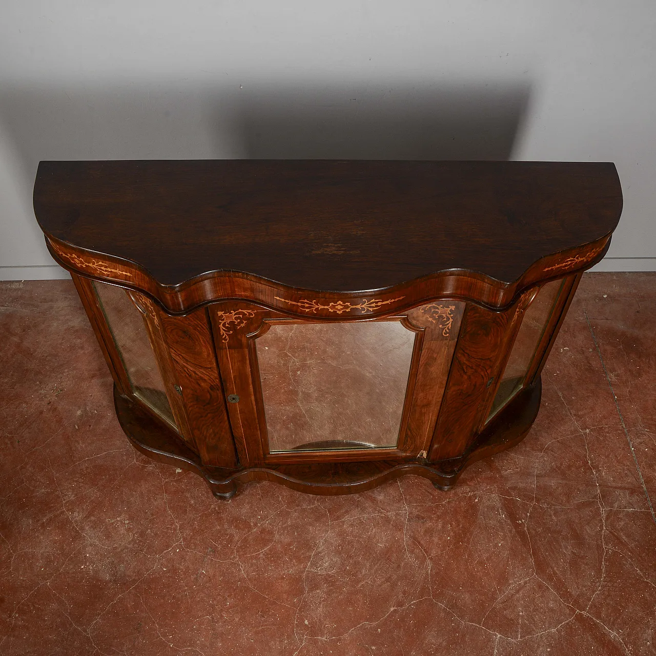 Credenza in legno con specchi, '900 4