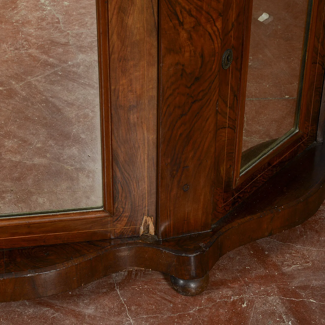 Credenza in legno con specchi, '900 5