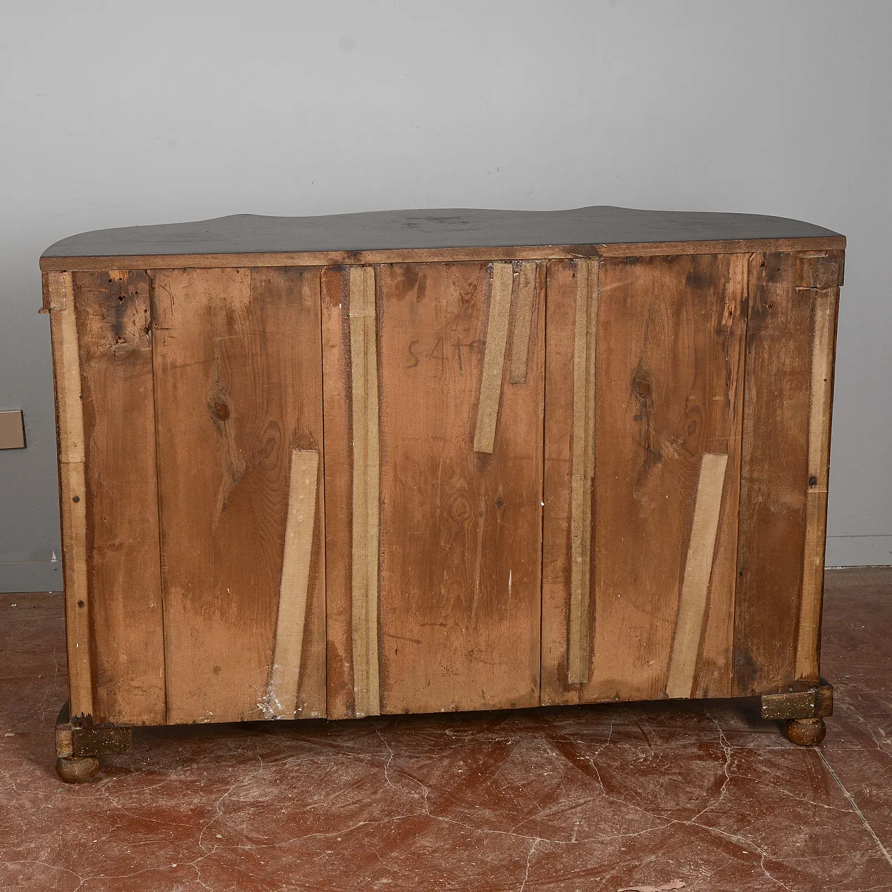 Credenza in legno con specchi, '900 8
