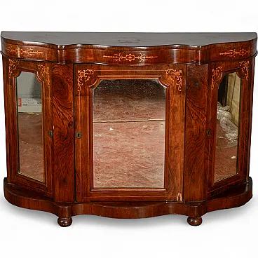 Credenza in legno con specchi, '900