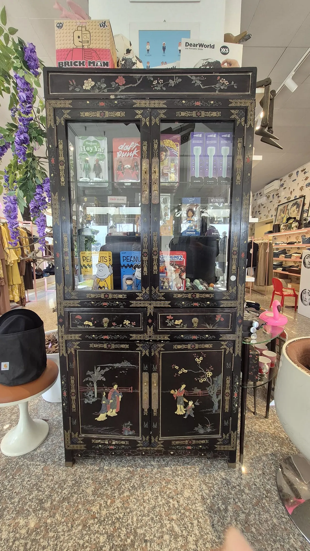 Vetrina laccata nera in stile Cina, '900 2