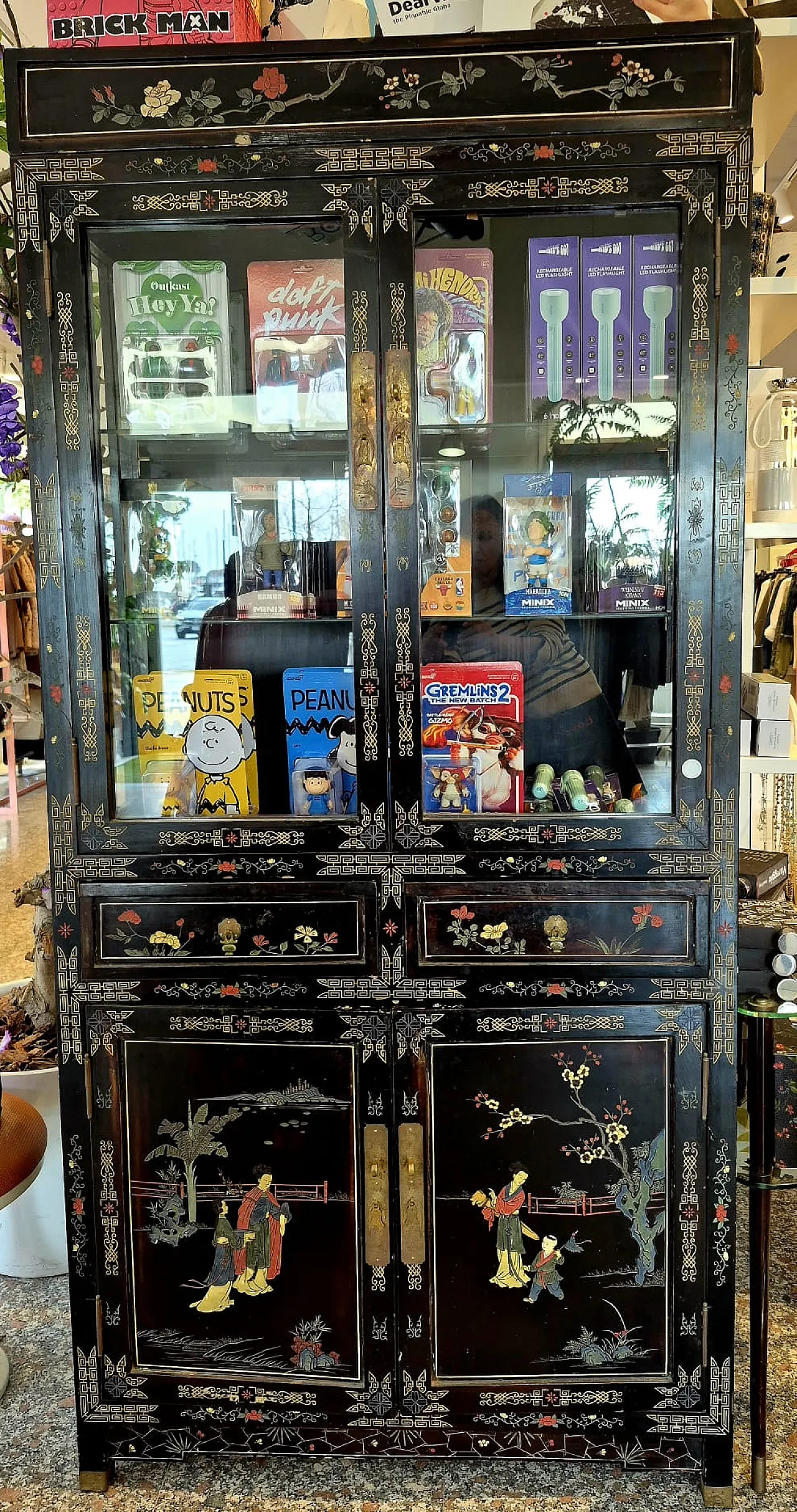 Vetrina laccata nera in stile Cina, '900 5