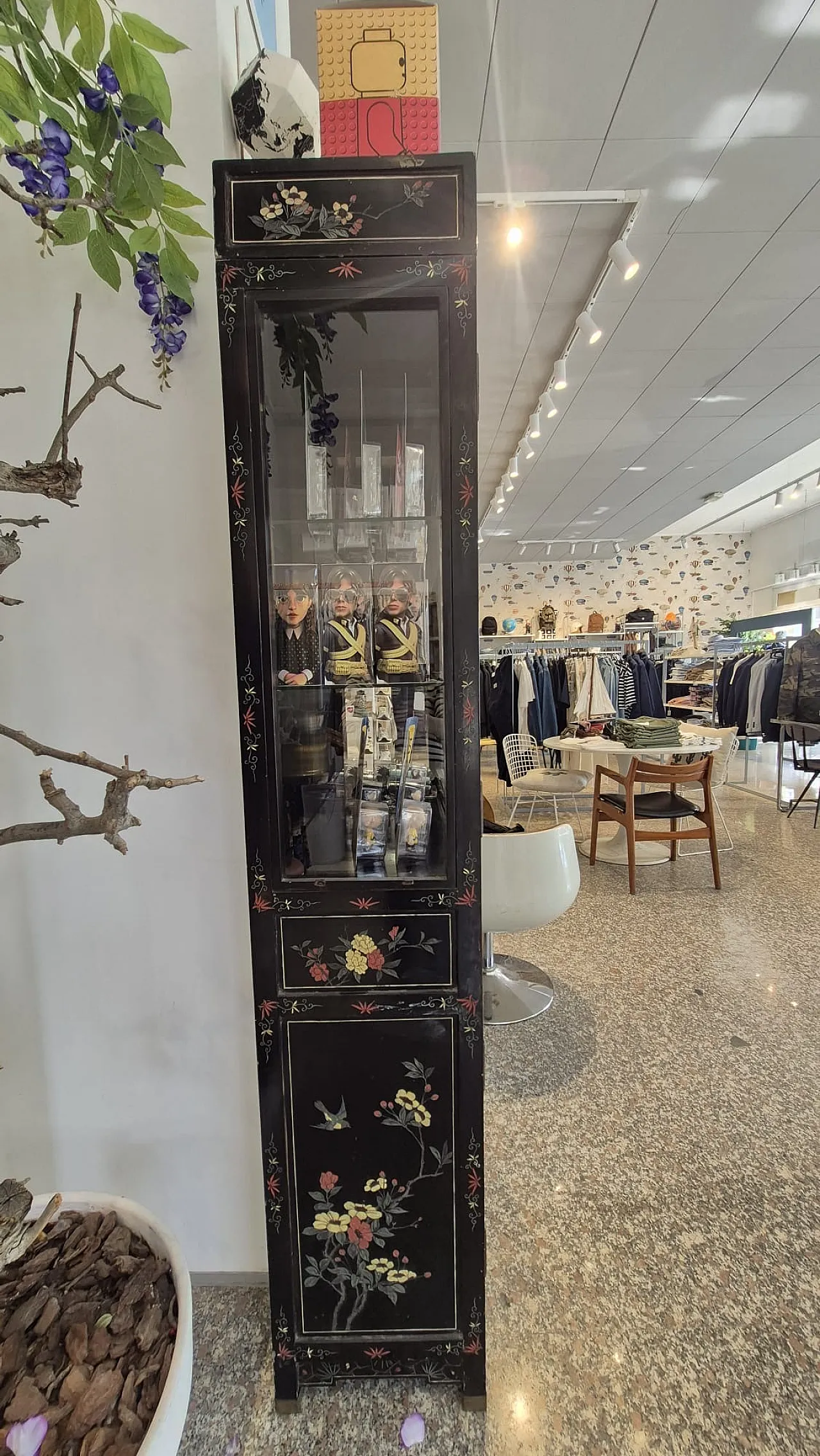 Vetrina laccata nera in stile Cina, '900 8