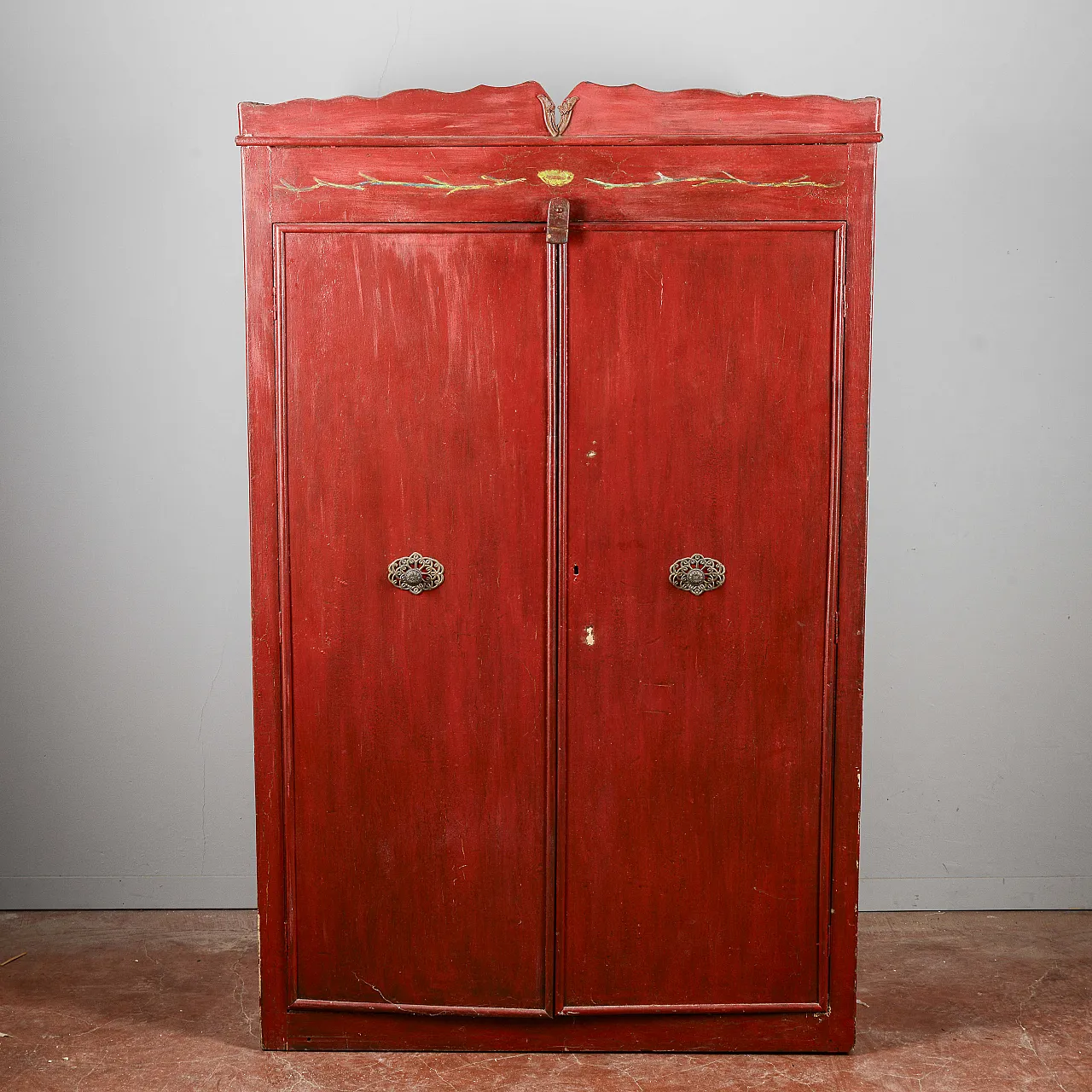 Lacquered wooden wardrobe, 20th century 1