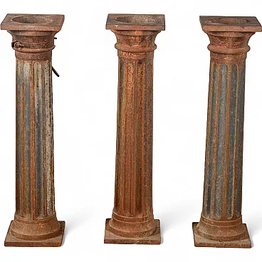 3 Cast iron columns, early 20th century