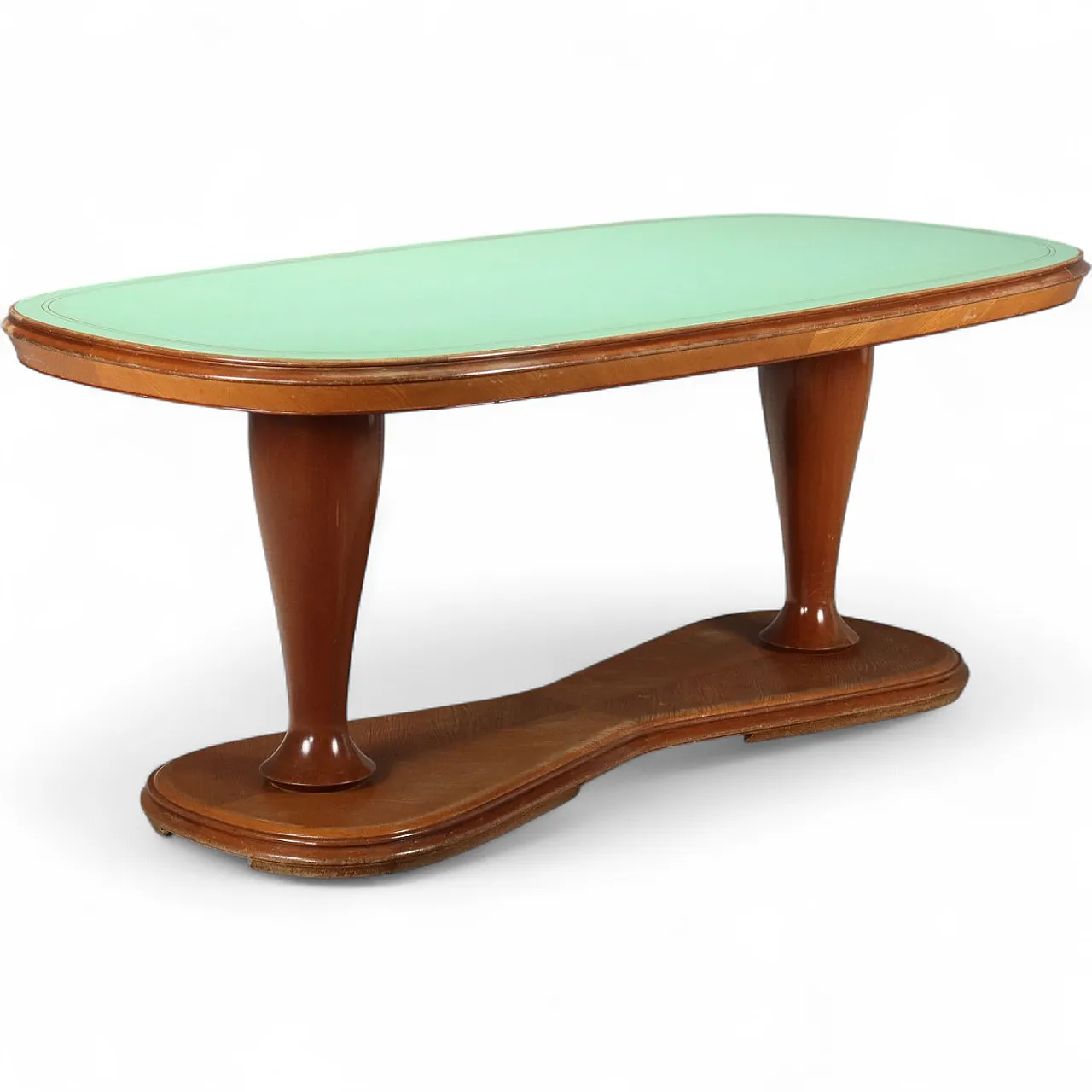 Table in solid beech wood and larch veneer, 1950s 11