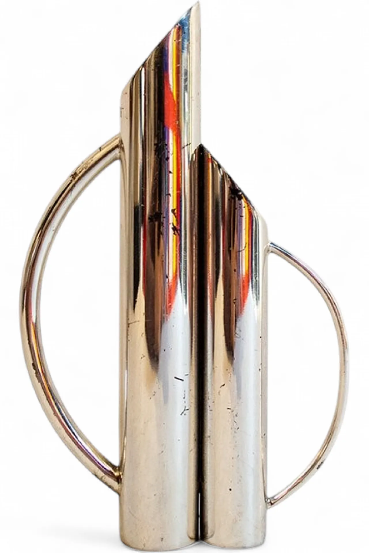 Vaso in metallo argentato di Gio Ponti, anni '70 4