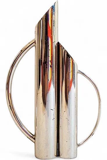 Vaso in metallo argentato di Gio Ponti, anni '70