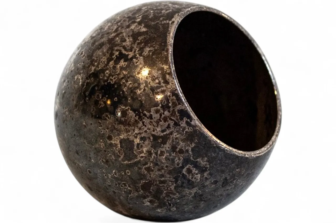 Silver-plated metal vase by L.Sabattini for Argenterie Sabattini, 1970 4