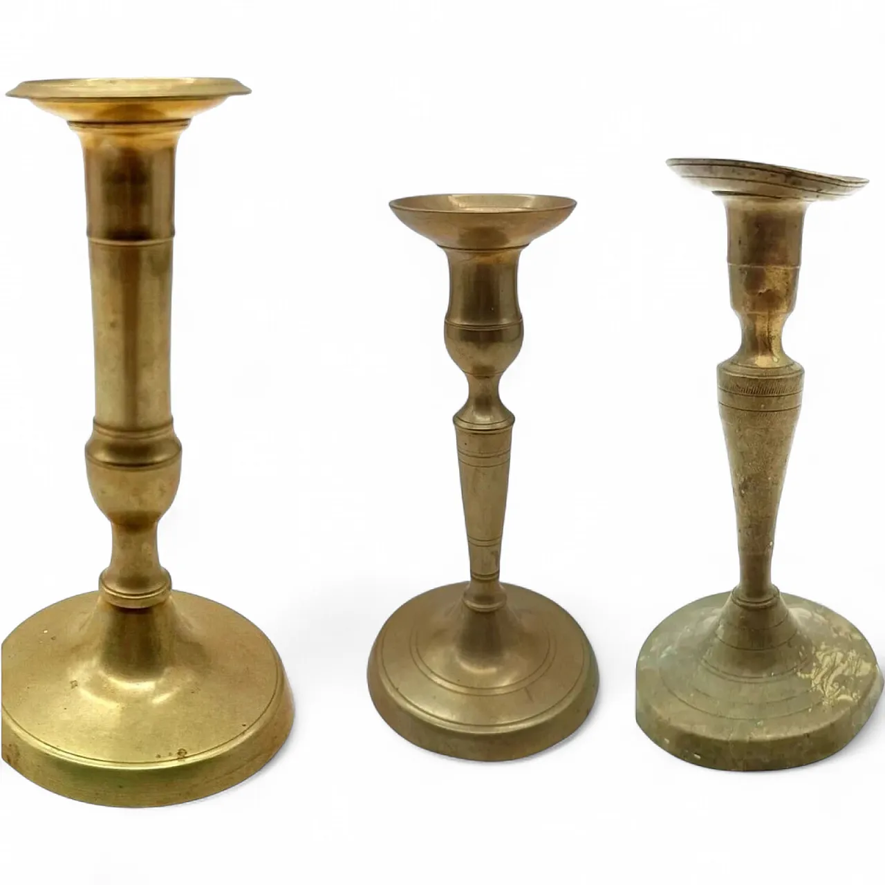 3 Bronze candlesticks, mid-19th century 11