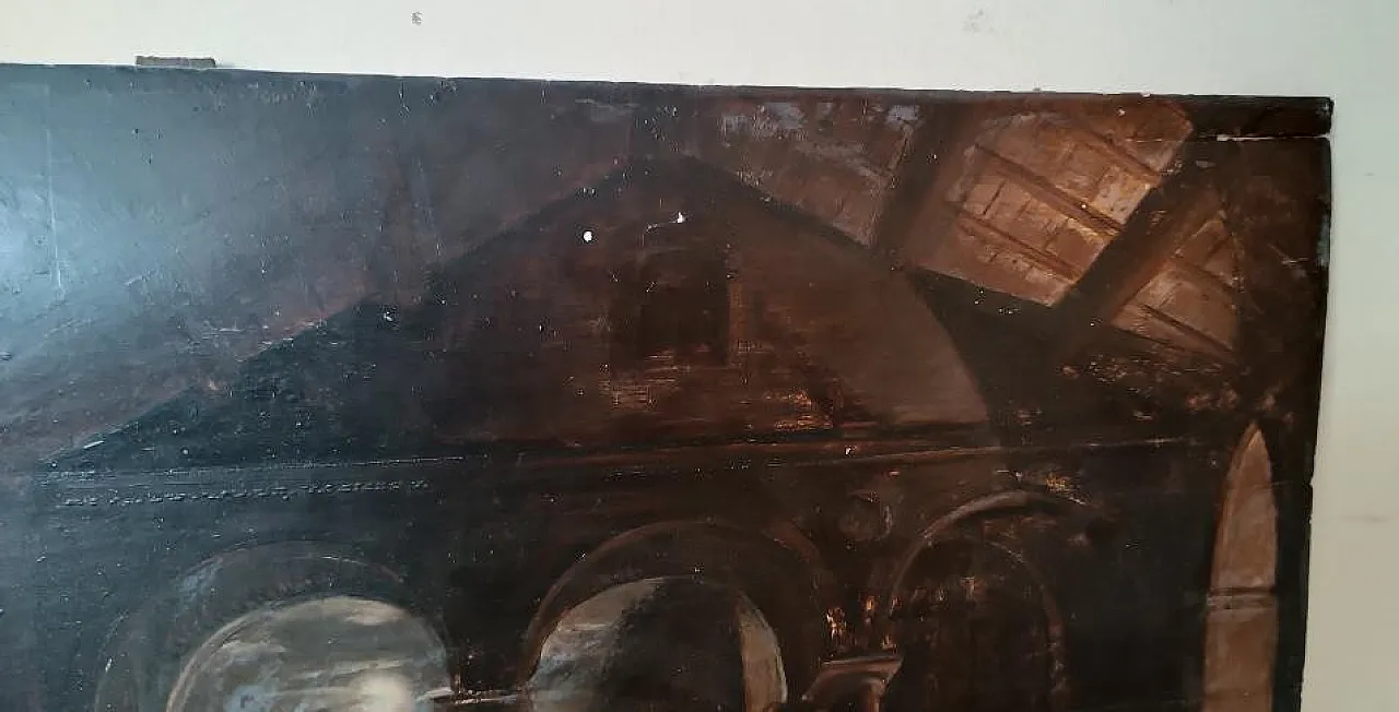 Night Scene in a Convent, oil on canvas, 19th century 6