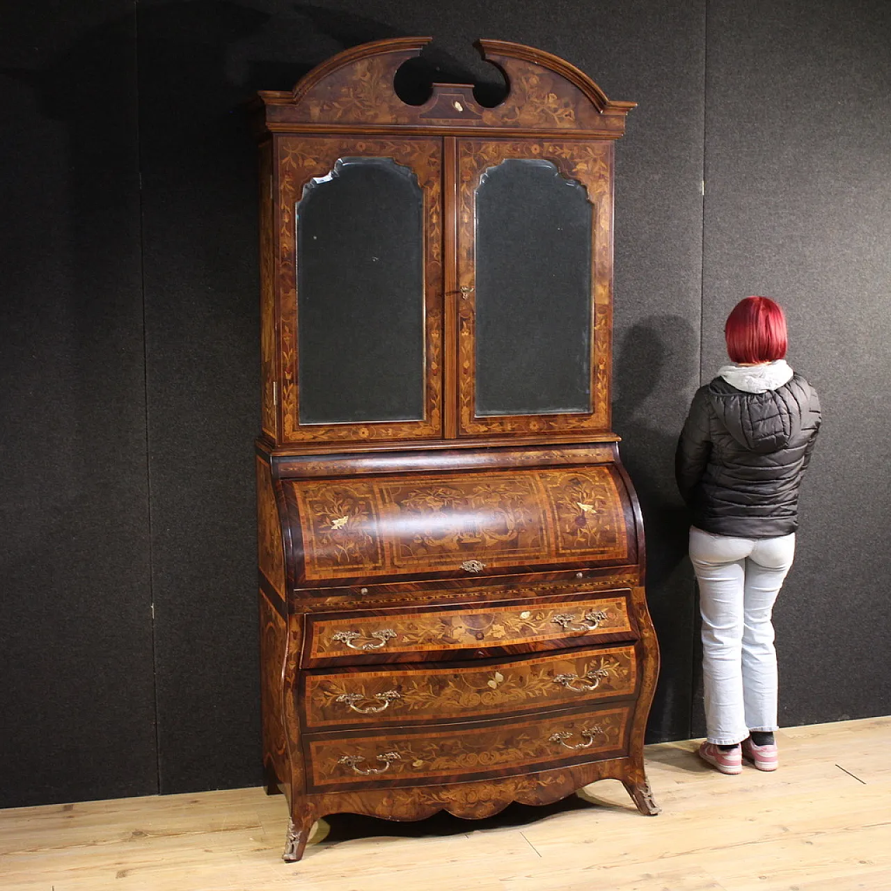 Dutch inlaid trumeau, 20th century 2