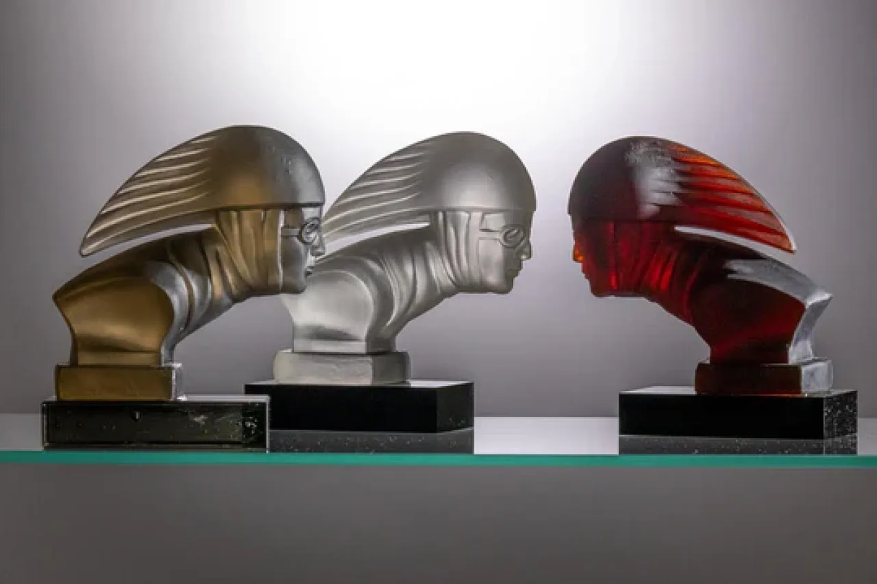 3 Glass sculptures by Heinrich Hoffmann, 1930s 9