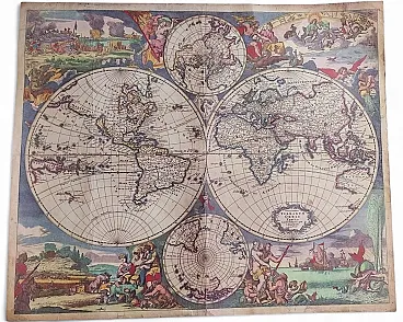 Nova Totius Terrarum Orbis Tabula Chart, 17th Century
