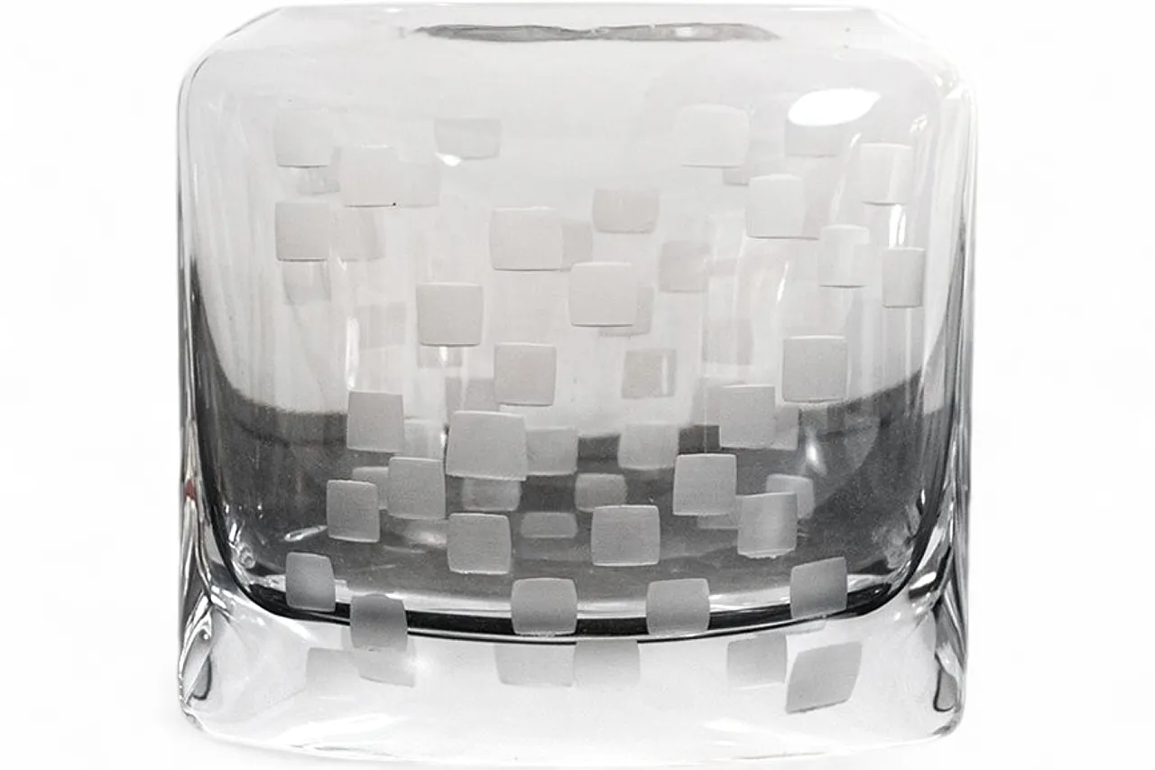 Crystal block vase by Rosenthal Studio, 1960s 6