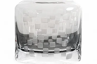 Crystal block vase by Rosenthal Studio, 1960s