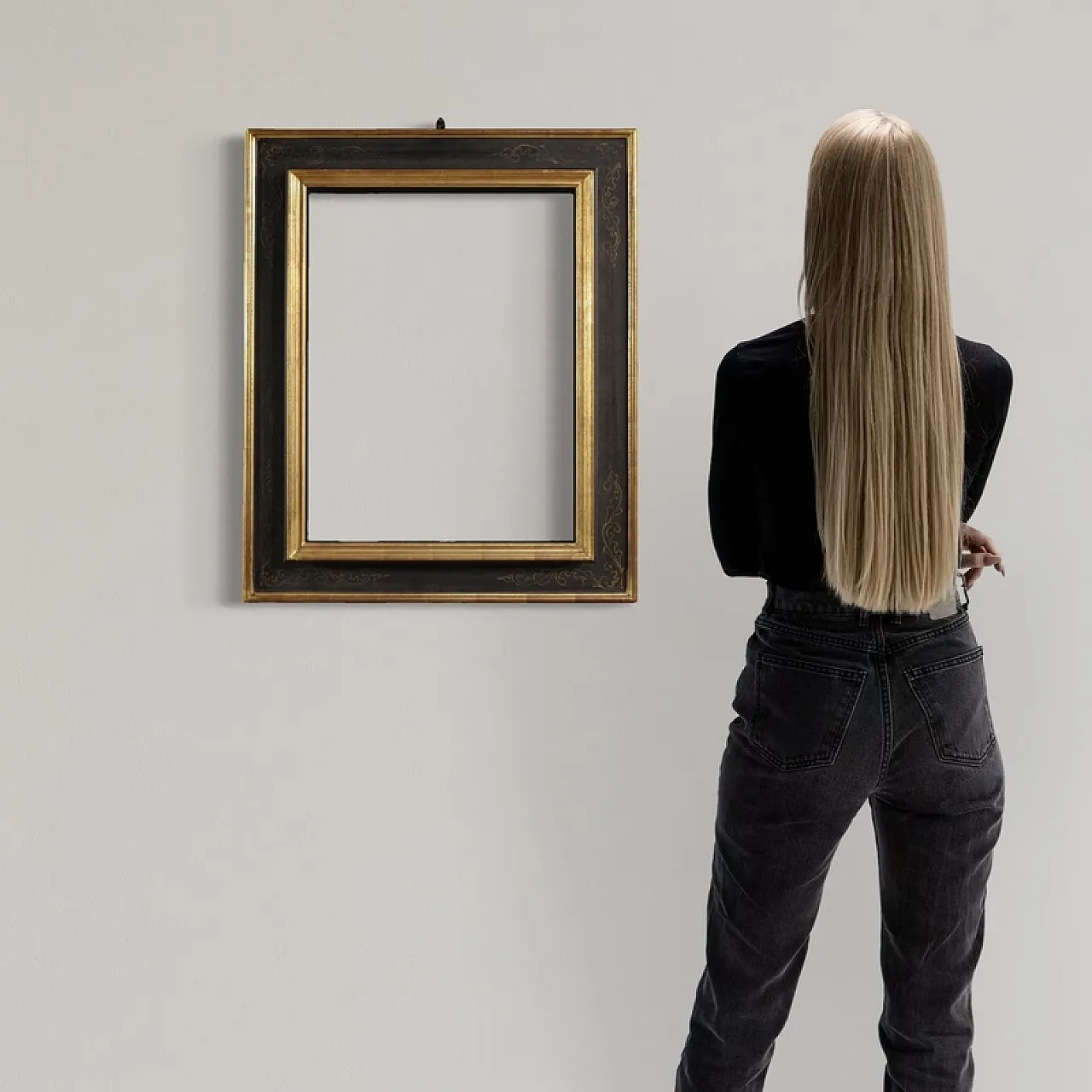 Tuscan lacquered, gilded and painted frame, 20th century 2