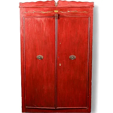 Lacquered wooden wardrobe, 20th century