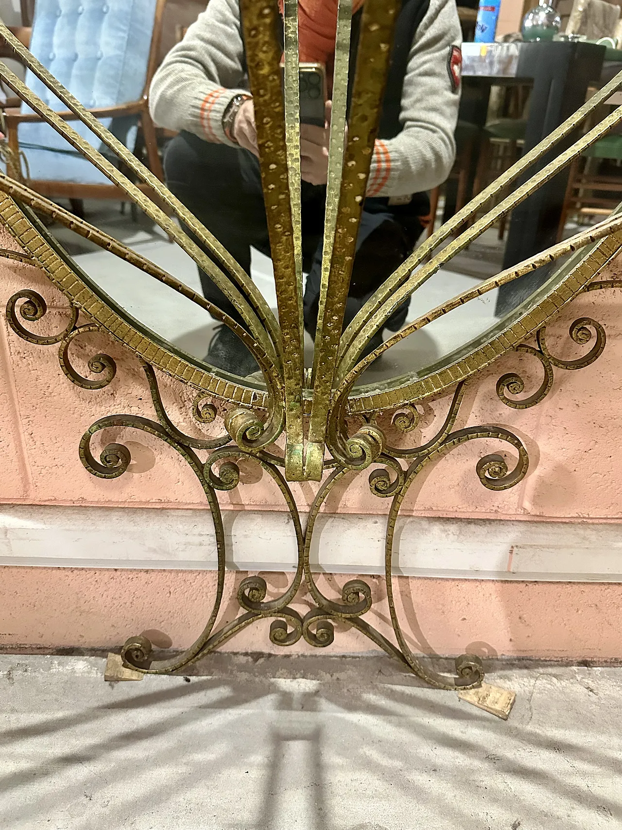 Specchiera da terra di Pierluigi Colli consol Torino,anni’50 6