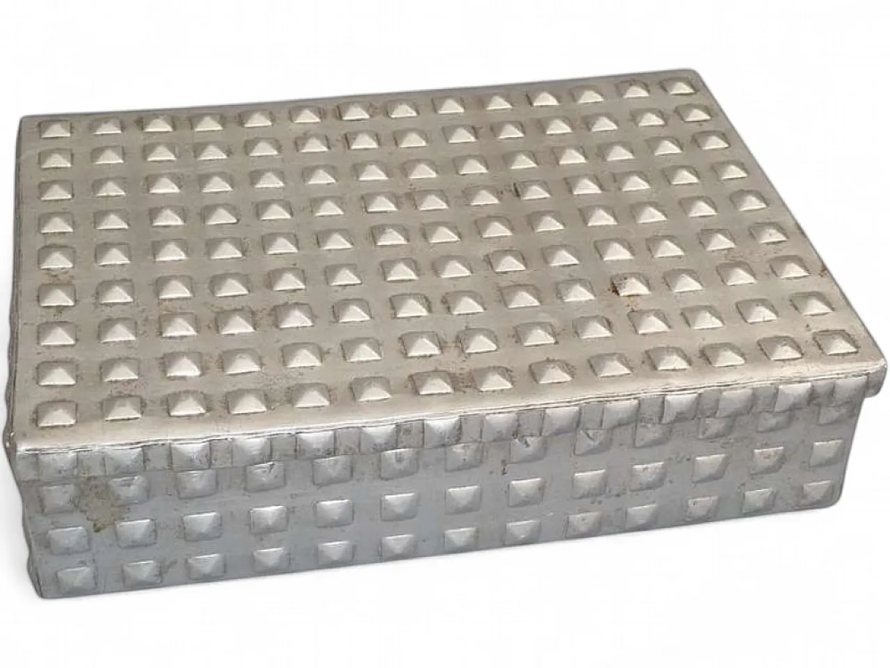 Art Nouveau Aluminium Bonbon Box, Josef Hoffmann Design, 1910s 18