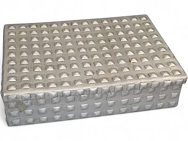 Art Nouveau Aluminium Bonbon Box, Josef Hoffmann Design, 1910s