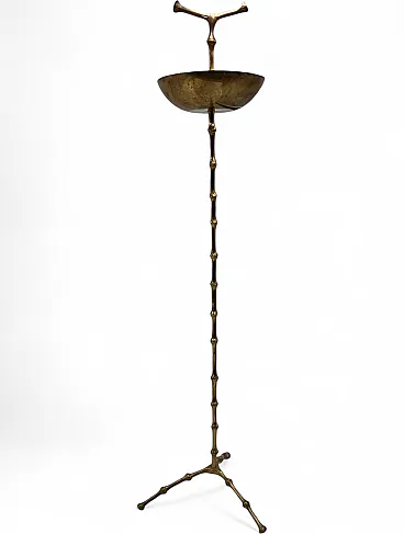 Brass floor ashtray, Maison Bagues France 1970
