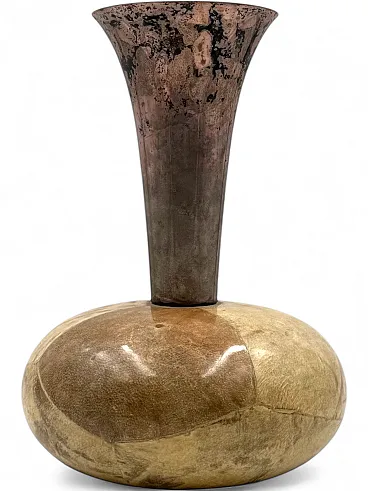Midcentury parchment vase, Aldo Tura, Italy 1960