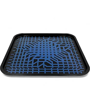 Victor Vasarely, Metal tray in Op Art style, limited ed. 1970