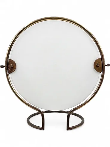 Midcentury brass table mirror, Italy, 1960