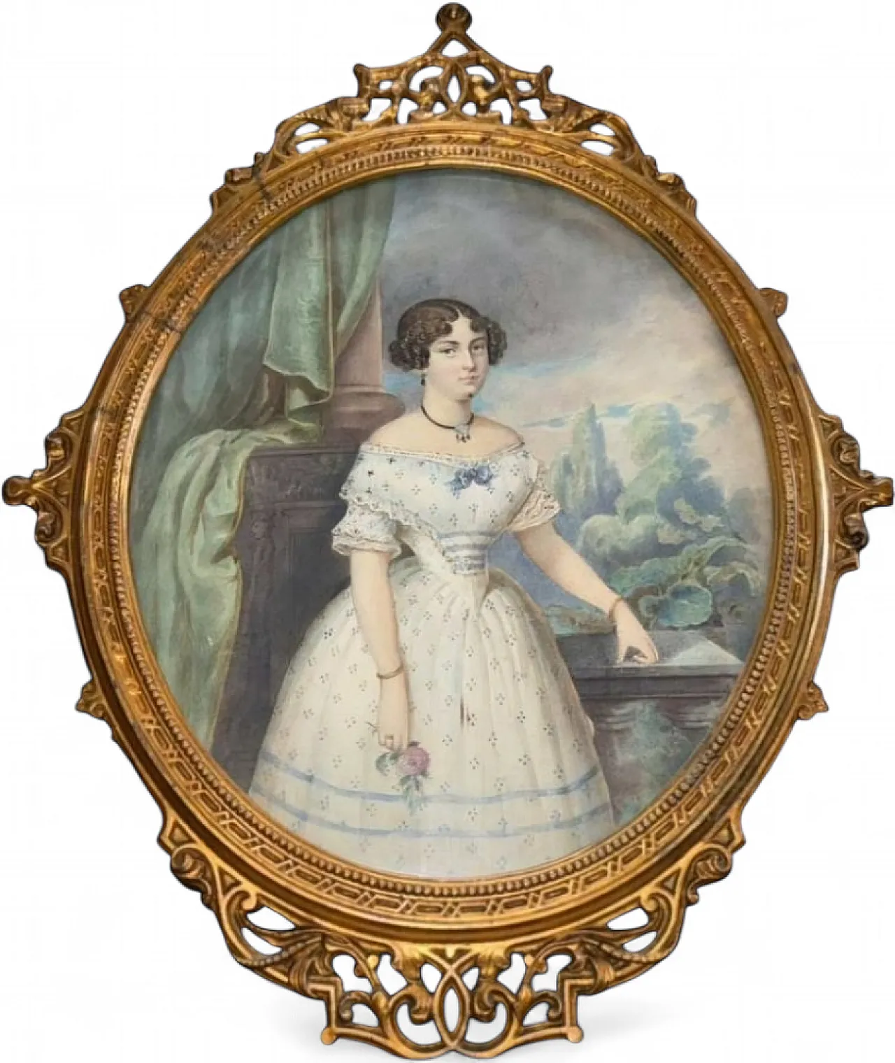 Ritratto di giovane donna, firmato Eduard Ender, 19th century 8