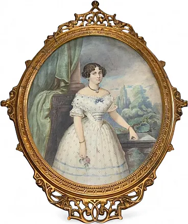Portrait of a young woman, signed Eduard Ender, 19th century
