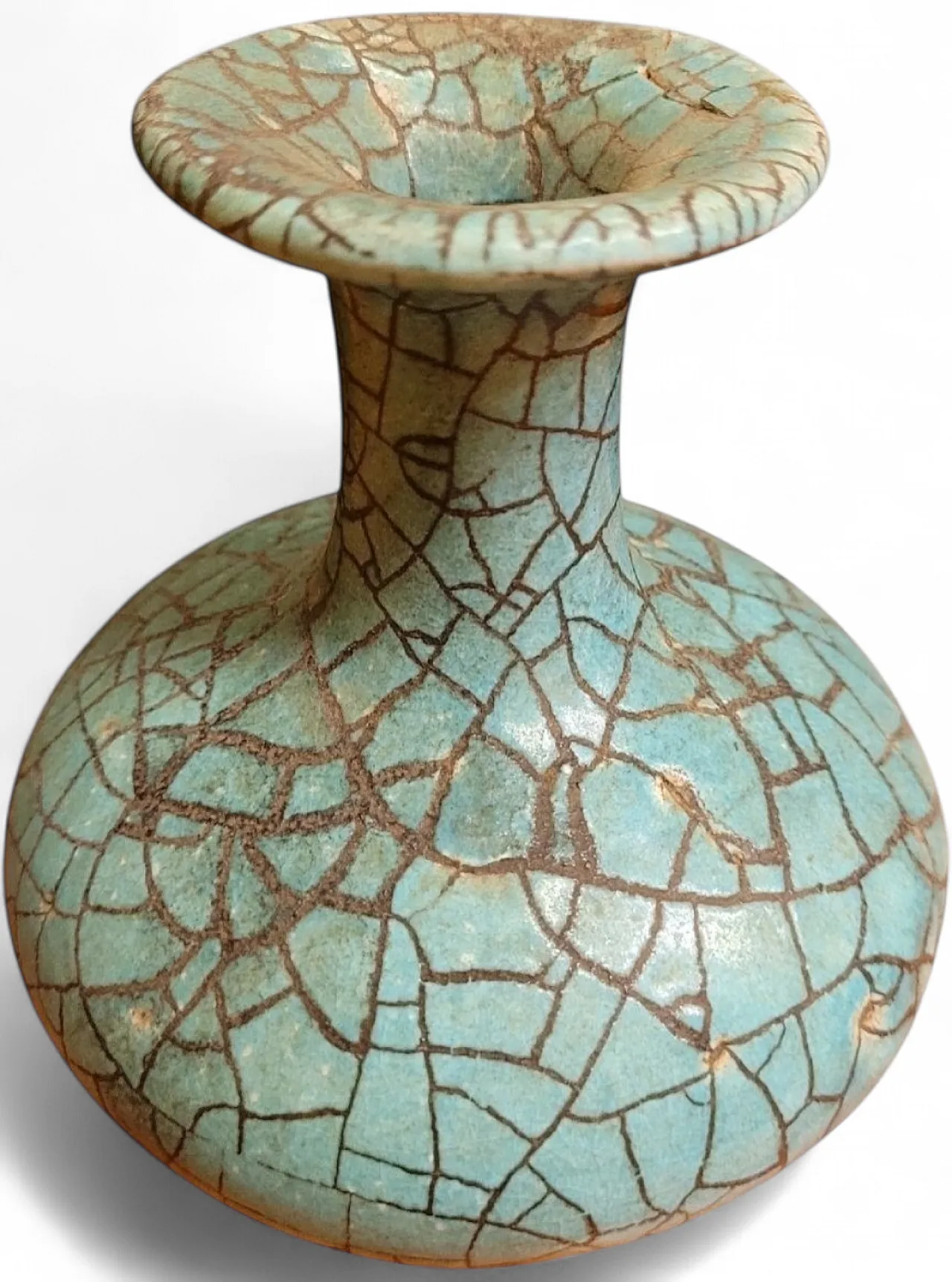 Turquoise Crackle Glazed Ceramic Vase 8