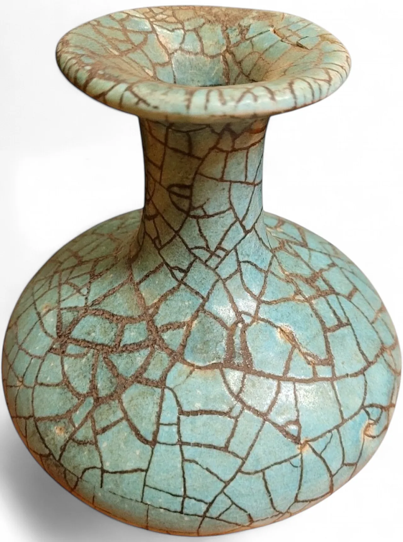 Turquoise Crackle Glazed Ceramic Vase 9