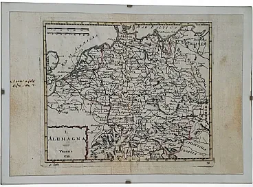 Antonio Zatta, L'Alemagna — Engraving on an antique framed Venetian map from 1799