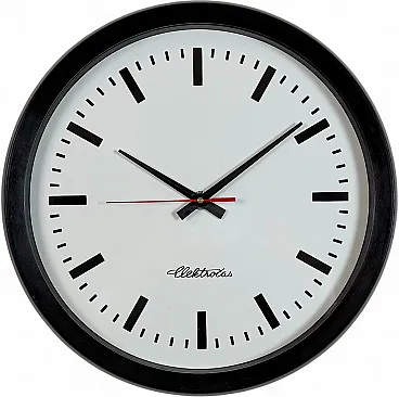 Orologio da parete industriale in bachelite di Elektročas, anni '90