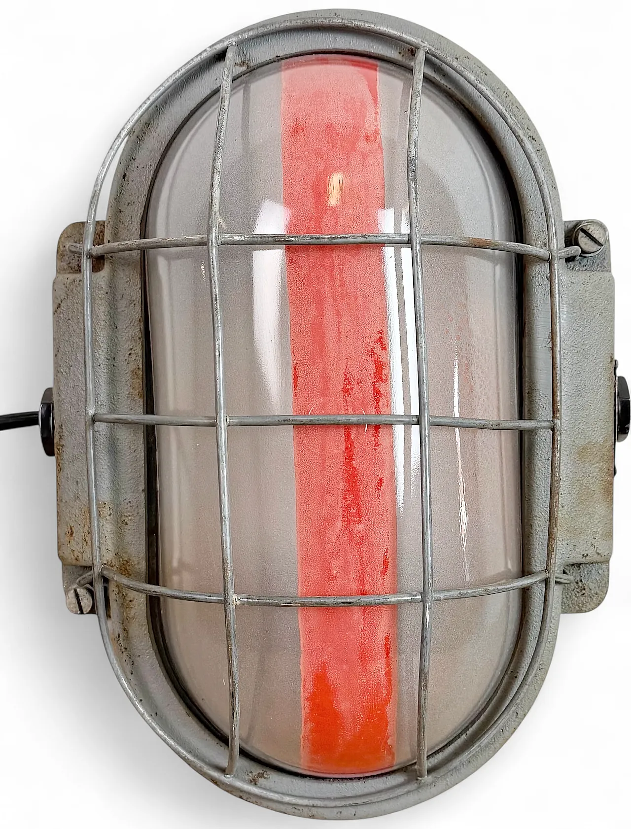 Grey Industrial Cast Iron Wall Light from Elektrosvit, 1960s 15