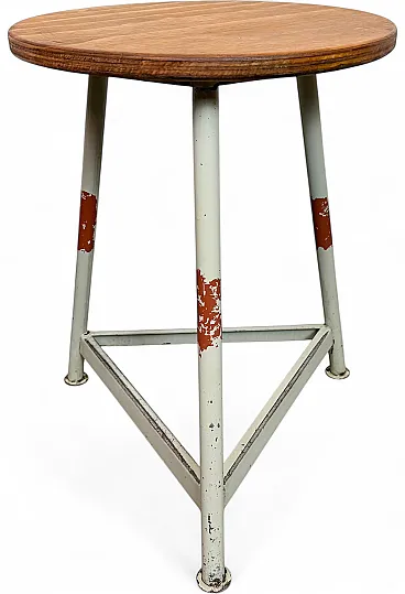 Grey Industrial Workshop Stool, 1960s
