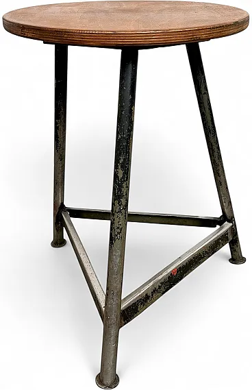 Black Industrial Workshop Stool, 1960s