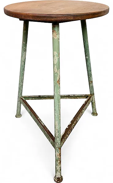Green Industrial Workshop Stool, 1960s