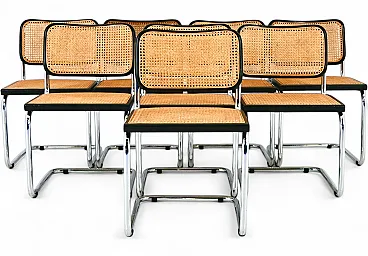 8 Sedie da pranzo stile B32 di Marcel Breuer, 80s
