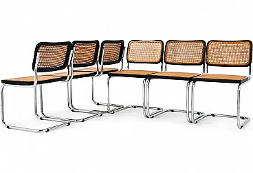 6 Sedie da pranzo stile B32 di Marcel Breuer, anni '90