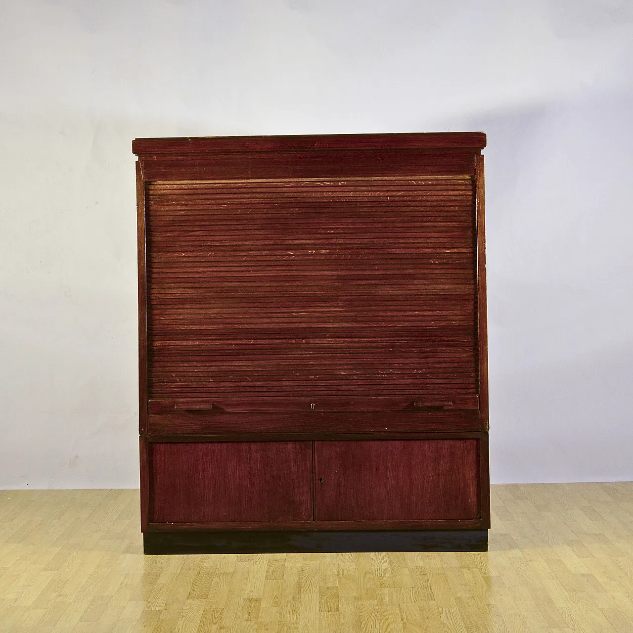 Industrial archive with 32-drawer tambour door, 1940s 2
