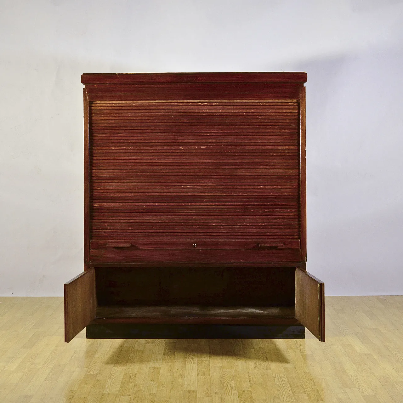 Industrial archive with 32-drawer tambour door, 1940s 3