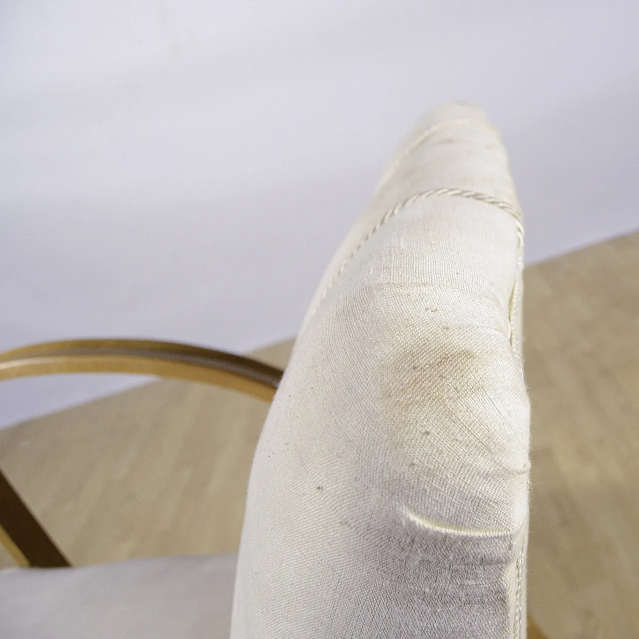 Coppia di poltrona Art Deco con braccioli ricurvi e tessuto, anni '30 6