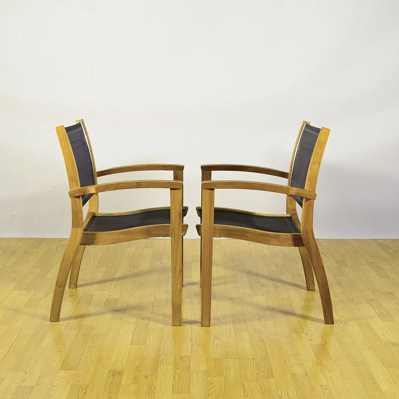 4 Sedie da giardino Plàthea by Marcelindo in legno e tessuto, '900 4