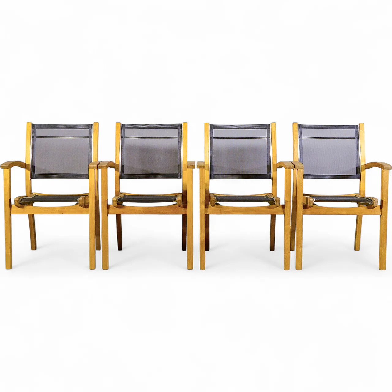 4 Sedie da giardino Plàthea by Marcelindo in legno e tessuto, '900 9
