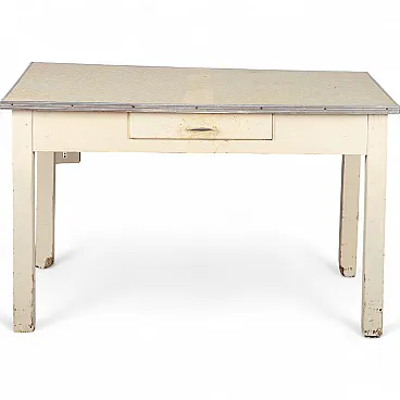 Tavolo da cucina con piano sfalzato, metà '900