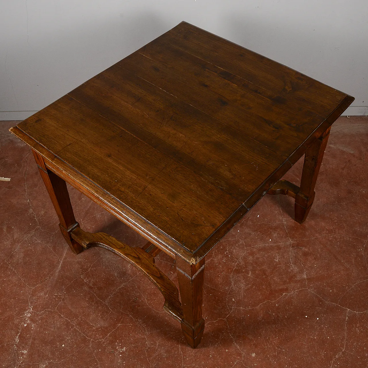 Tavolo liberty in legno massello con allunghi, primo '900 3