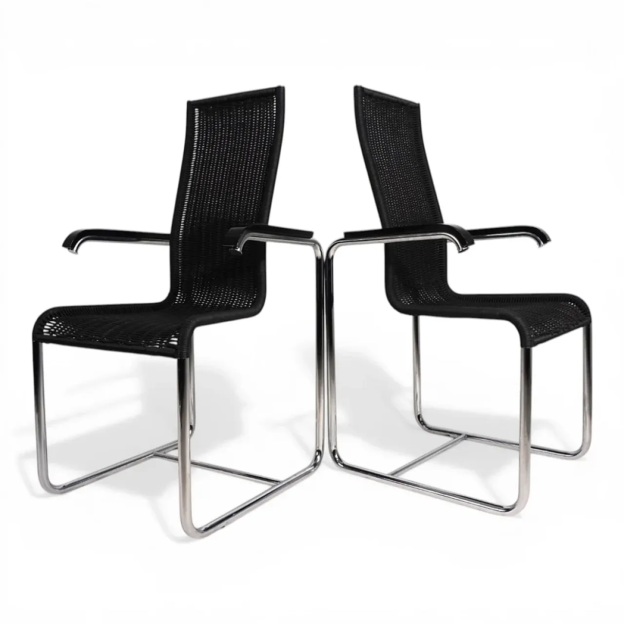 Coppia di sedie Tecta D25 con braccioli di Axel Bruchhäuser, anni '80 1