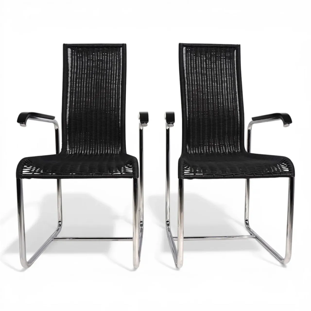 Coppia di sedie Tecta D25 con braccioli di Axel Bruchhäuser, anni '80 3